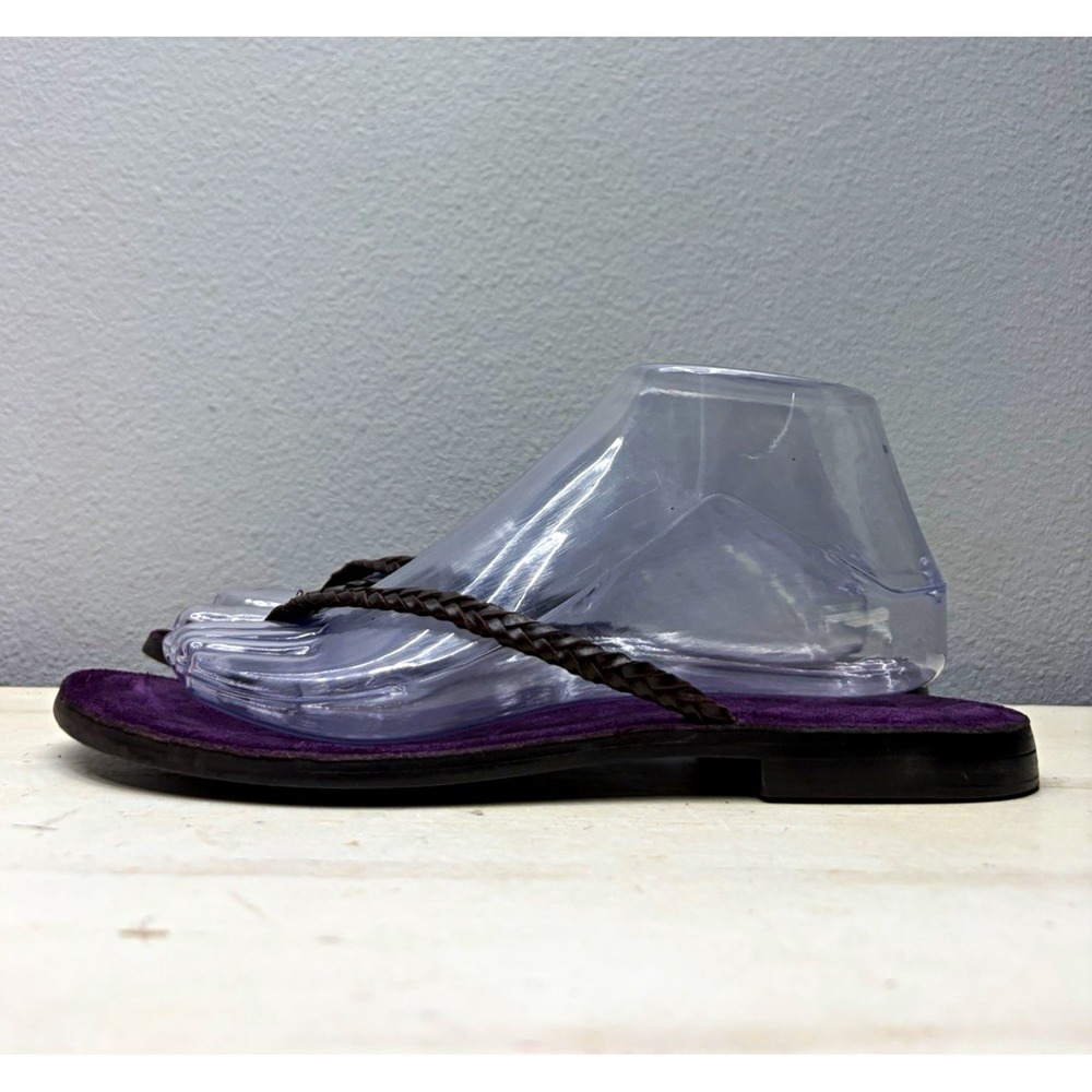 GAP Purple Leather Braided Thong Sandals Size 9